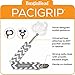 BooginHead Baby Newborn PaciGrip Pacifier Clip, Chevron Gray
