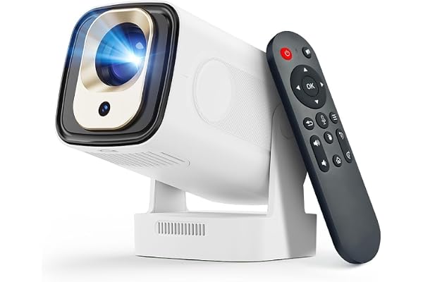 【Auto Focus&1080P】Magcubic Mini Smart Projector with 4K Support, Portable Projector with Wifi 6 and Bluetooth 5.4, 5W Speaker, Built in Apps, Voice Control, Outdoor Movie Projector