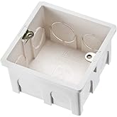 Uxcell 2-Pack White PVC Electrical Switch Boxes - 86 Type Single Gang Flush Mount