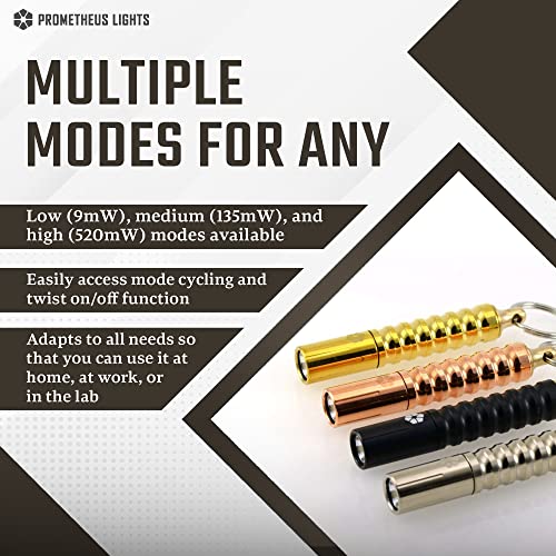 PROMETHEUS LIGHTS Beta QRv2 Classic, Mini EDC Keychain Flashlight with
