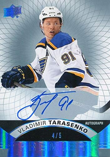 Vladimir Tarasenko Autographed 2017-18 Upper Deck Premier Card
