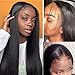 CHEETAHBEAUTY（18inch Brazilian Straight Lace Front Wigs Human Hair 13x4 Lace Front Wig For Black Women Pre Plucked with Baby Hair Jet Black