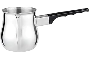 Cuisinox 12 Ounce Stainless Steel Turkish Cezve Coffee Pot/Butter Warmer TUR-122