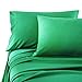 HONEYMOON HOME FASHIONS Brushed Microfiber Queen Bed Sheet Set, Turquoise