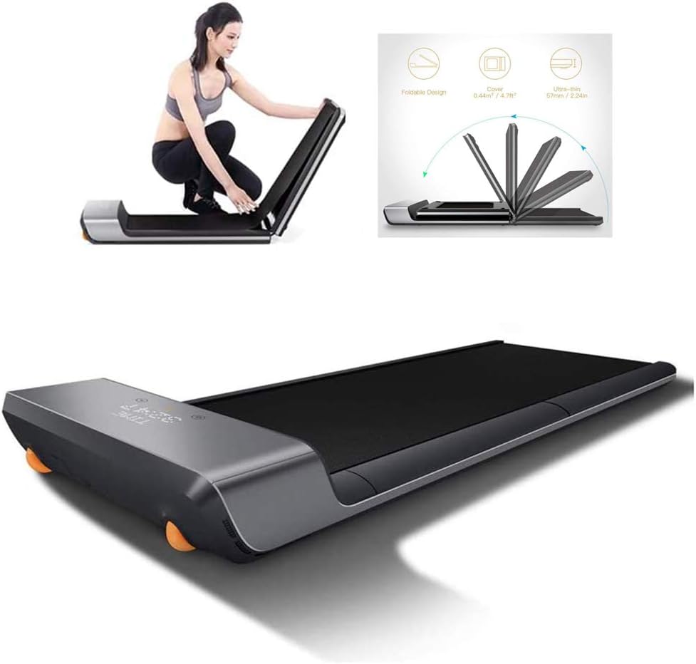 LUHUIYUAN Folding Treadmill for Home, Electric Walking Pad, Treadmill with Noise Free and Free Installation, Footstep Induction Speed Control for Home,Office,Under Desk 0-6KM/h