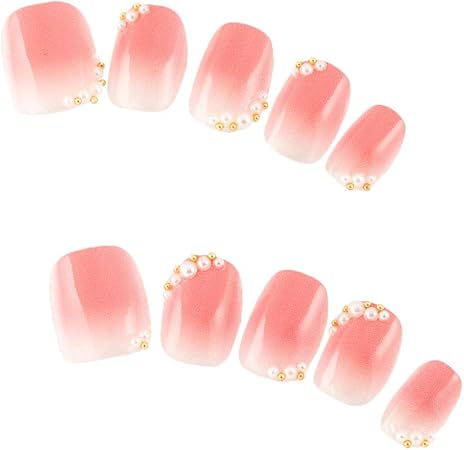 Amazon ゆずネイル ネイルチップ ピンク系 シンプル ベーシック デート ドレス 結婚式 お呼ばれ ゲスト F Q Csmpk ゆずネイル ネイルチップ 通販