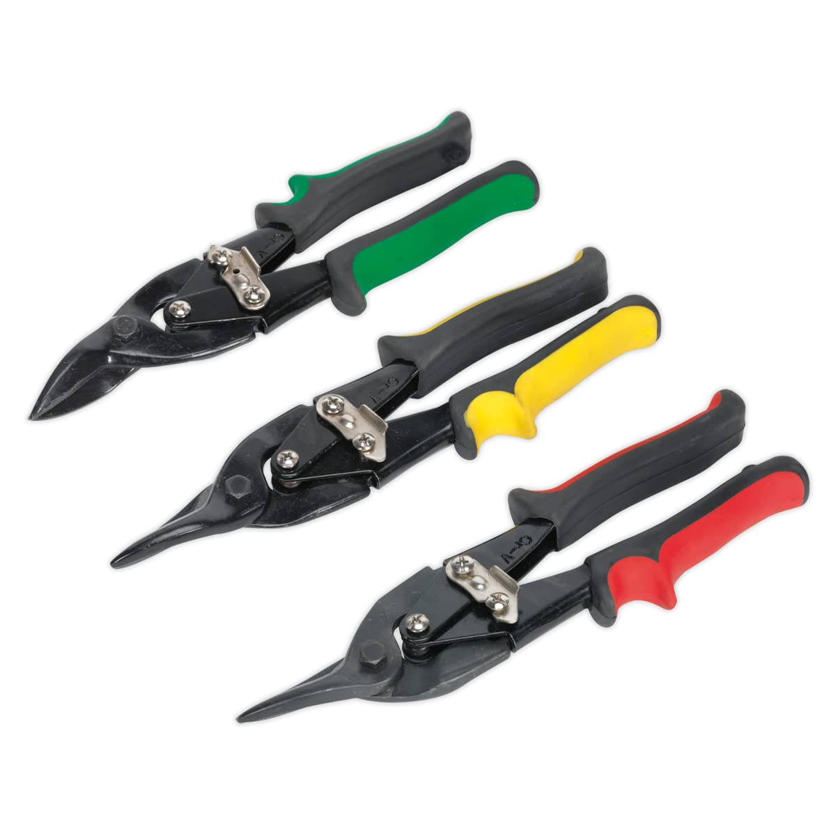 Sealey Ak6907 Aviation Tin Snips Set 3Pc