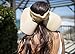 AbbyLexi Womens UV Sun Protective Roll-Up Summer Visor Straw Hat, Beige White Mix