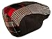 Men's Multi Pattern Patchwork Wool Blend Newsboy IVY Golf Hunting Hat (Multi-Red, LXL)