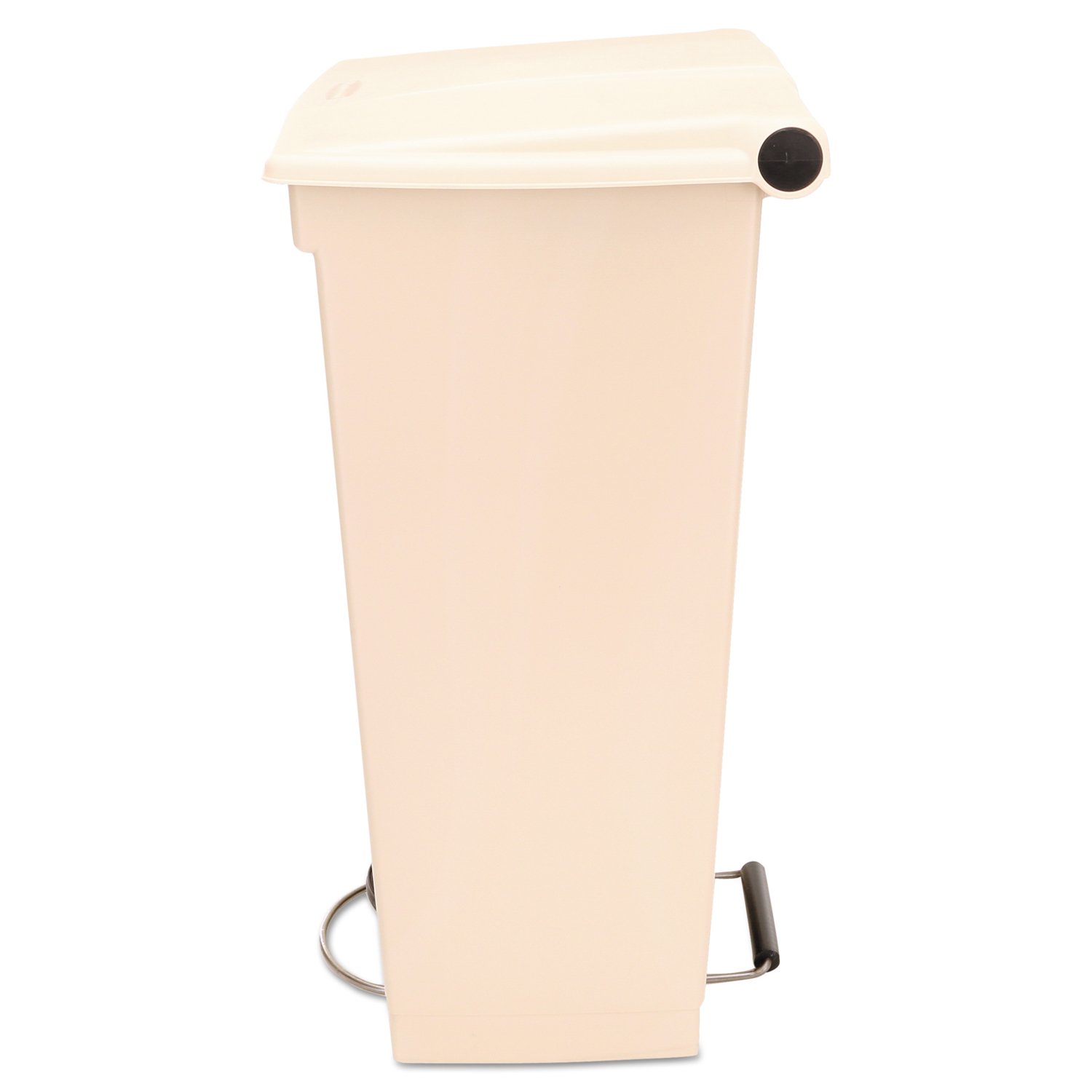 Rubbermaid Commercial 23gal HDPE Step On Mobile Trash Can - Beige, 87 L - Image 3