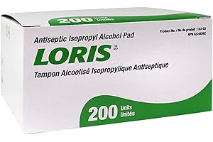 Loris Antiseptic 70% Isopropyl Alcohol (2 Pack | 400 Pads)