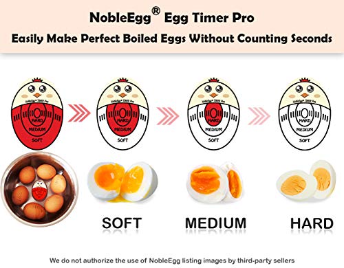 NobleEgg Egg Timer Pro | Soft Hard Boiled Egg Timer That Changes Color When Done | No BPA, Certified