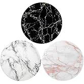 Collapsible Phone Bracket 360°Rotary Gripsfor Phones & Tablets(3 Pack) - Black and White and Pink Marble