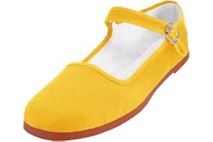 SHOES8TEEN Shoes 18 Womens Cotton China Doll Mary Jane Shoes Ballerina Ballet Flats Shoes