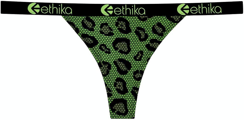 Amazon.com: Ethika Womens - The Brazilian Thong-Neon Leo Green (Large): Clothing