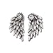Angel Wing Punk Stud Earrings Ear Jacket for Women Unique Gothic Cute Fashion MengPa Jewelry (Antique Silver) H0419C