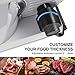 ALBOHES Electric Meat Slicer, 150W Professional Slicer Machine with 3 Stainless Steel Blades, Meat Deli Cheese Bread Food Slicer for Home Use, Adjustable Thickness Dial / 7.5'' Interchangeable Blades/ Plastic Blade Guard/ Suction Feet