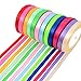Shappy 300 Yards Double Sided Fabric Ribbon Silk Satin Roll, 12 Colors (10 mm Wide)
