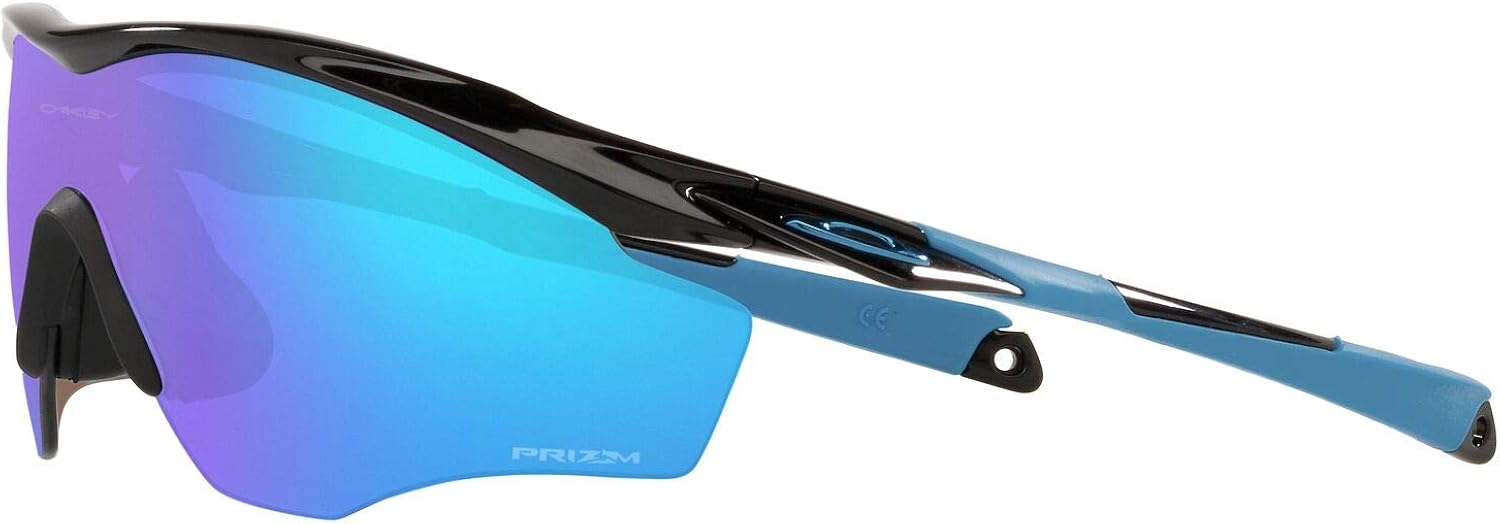 OO9343 M2 Frame XL Sunglasses, Polished Black/Prizm Sapphire, 45mm: Clothing