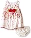 Bonnie Baby Baby Girls' Sleeveless Floral Border Shantung Dress