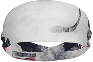 Ice Hockey Art Sports Sweatband Workout Headbands for Men Womens Girls Yoga Hairbands for Fitness Athletic Non Slip Wicking H