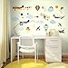 Vintage Airplanes Nursery Kids Room Peel & Stick Wall Art Sticker Decals for Babies Infants Toddlers