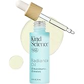 Kind Science Radiance Face Oil - Hydrating with Vitamin E, C & A, Bakuchiol, Jojoba & Moringa Oil - Anti Aging to Give Skin a Fresh, Dewy Look - Vegan, Paraben Free, Cruelty Free, 0.5 fl oz