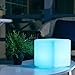 LOFTEK LED Cube Lights - Rechargeable RGB 16 Colors Changing Light with Remote Control, IP65 Waterproof Bedside Lamp Night Light for Home Bedroom Game Room, 7-inch