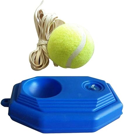 Amazon Com Mandycng Quarantine Home Street Tennis Training Practice Trainer Player Partner Swing Exercise Tool Garden Lawn Tennis Play Ball Machine Smart Tennis Rebound Aid Workout Elastic Ball Set Sports