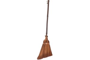 Operitacx Retro Asian Straw Broom Natural Flower Grass Broom Whisk Kid Sweeping Cleaning for Home Kitchen Bedroom