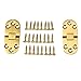 Alise 2 Pcs Sewing Machine Table Folding Flip Top Hinge,Solid Brass Brushed Finish