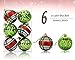 SANNO Christmas Balls Ornaments Glitter Ball Shatterproof Green/Red Xmas Tree Decorations for Parties,Holiday Decoration, 6Pcs, 60mm/2.36