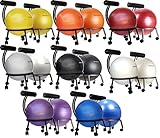 Isokinetics Inc. Brand Fitness Ball Chair - Solid Black Metal Frame Finish - Exclusive: 60mm (2.5