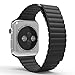 top4cus Apple Watch Band 38mm Leather Loop with Adjustable Magnetic Closure iWatch Band Replacement Bracelet Strap for Apple Watch 38mm Model Series 1 and Series 2 - Black