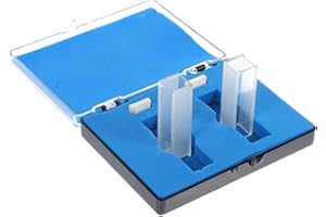 TEHAUX Quartz Cuvette 10Mm Path Length with PTFE Lid 3.5Ml Spectrophotometer Cell for Laboratory Accurate Glass Cuvette Compa