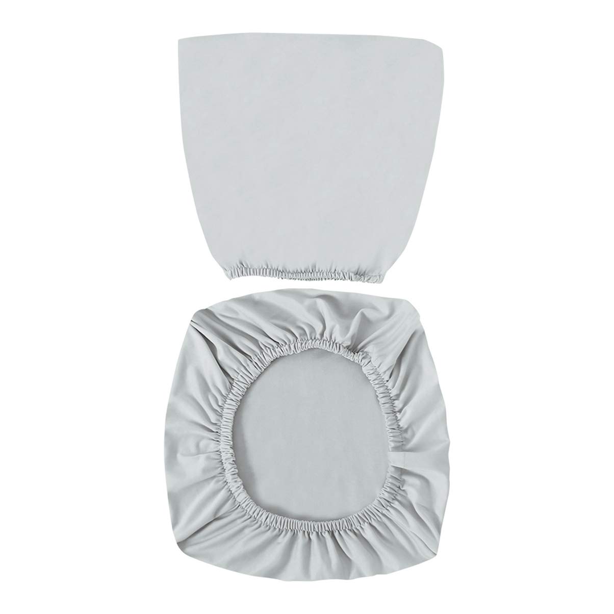 VOSAREA Office Chair Covers Stretch Computer Desk Chair Slipcovers Protector Removable Washable Chair Seat Cushion Protectors (Light Grey)