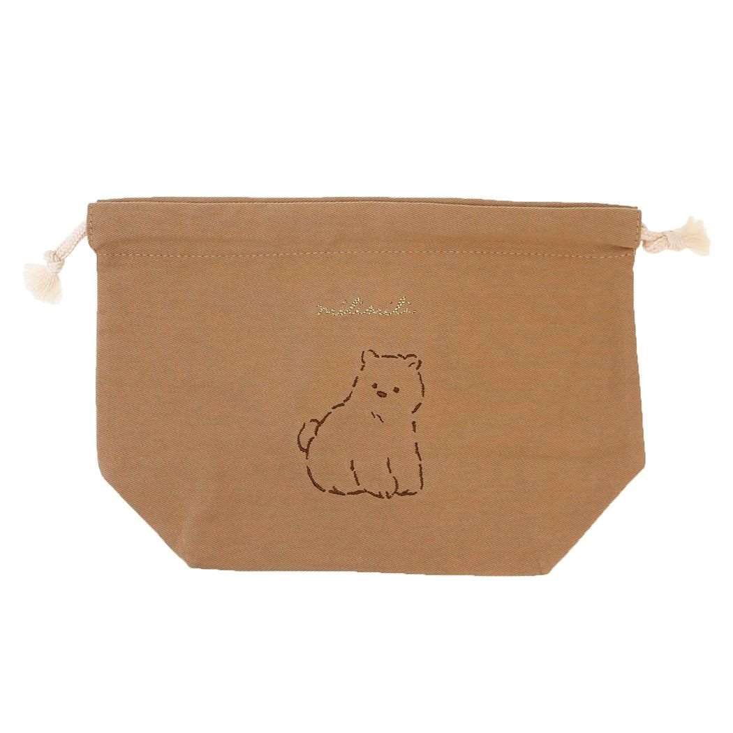 ミリミリ milimili[巾着袋]ランチ巾着/クマ クーリア お弁当きんちゃく ランチ雑貨 かわいい グッズ 通販商品画像