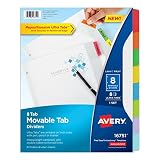 Avery Movable Tab Dividers, 8 Tabs (16751)