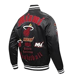 Pro Standard Mens NBA Miami Heat Old English Satin