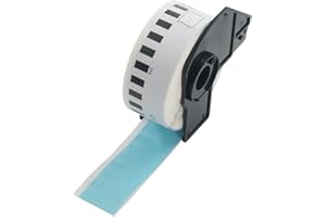 BETCKEY - Continuous Length Labels Replacement for Brother DK-2214 (0.47 in x 100 ft), Compatible with Brother QL Label Printers [1 Rolls/Continuous Labels, Light Blue]