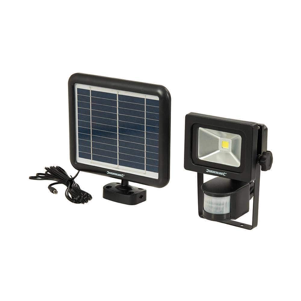 Silverline COB LED Solar-Powered PIR Floodlight