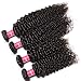 Klaiyi Hair 10A Brazilian Curly Virgin Hair Weave 3-pack Bundles with 4X4 Lace Closure Human hair extensions Natural Color (16 18 20+14 Free Part Closure)