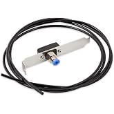 Aquacomputer Slot Cover with Filling Port for LEAKSHIELD (34143) | Stainless Steel &amp; Acetal, G1/4 Internal Thread, Auto-Closing External Valve, Fits Free PCIe/PCI Slot, 2 m Fill Hose Included