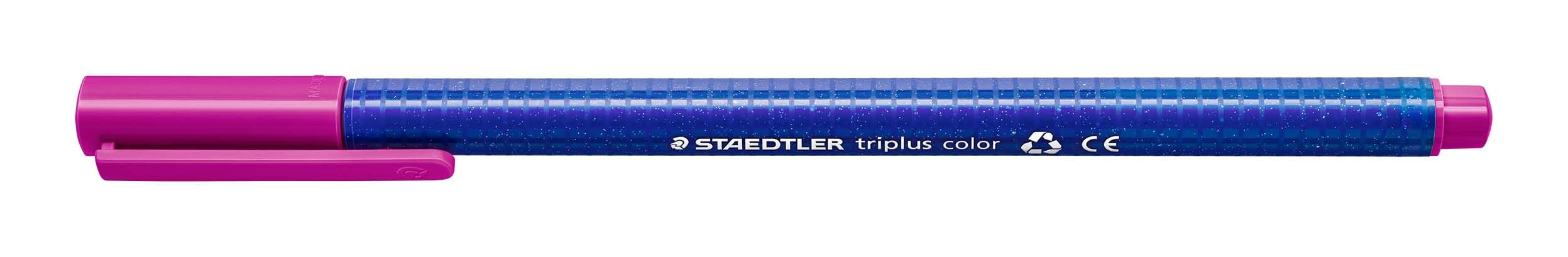 Staedtler 323 Triplus Colour Fibre-Tip Pens, 1.0 mm, Red Violet, Pack of 10