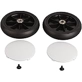 MUNEFE Baby Stroller Rubber Wheels Replacement, 1 Pair Back