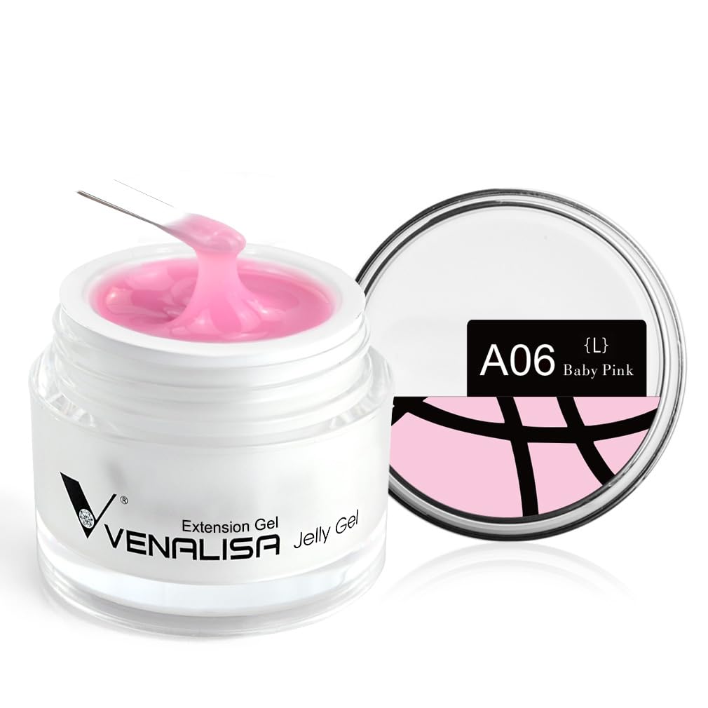 VENALISA 50ml Natural Pink Nail Gel Kit Nail Art Acrylic Nail Tender Camouflage Natural Color Poly Gel Builder Extend Construction Jelly Poly Gel