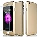 iPhone 6 Plus Case, Anole® Full Body Coverage Ultra-thin Hard Hybrid PC Plastic with [Slim Tempered Glass Screen Protector] Protective Case Cover & Skin for Apple iPhone 6 Plus 5.5 Inch (Gold)