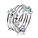Crystal Wrap Bangle Bracelets for Women - Fashion Boho Strand Bracelet Made with Swarovski Crystals, Bead Bracelets for Girls, Best Friend Best Gifts for Valentine's Day, Birthday, Mother's Day
