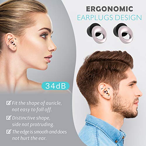 Quiet Noise Reduction Earplugs Ear Plugs for Sleeping, Hearing