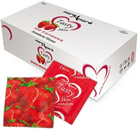 MOREAMORE CONDONES SABOR FRESA (Caja 100 Unid.): Amazon.es: Hogar